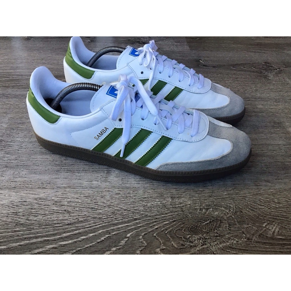 Adidas Samba OG White Tech Olive Mens Size 11.5 - EE7055 - Rare EUC Sneakers
